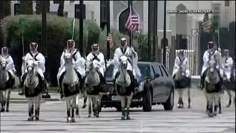 US Prez Trump receives ceremonial welcome at Saudi Royal Court during his 3-day Middle East visit