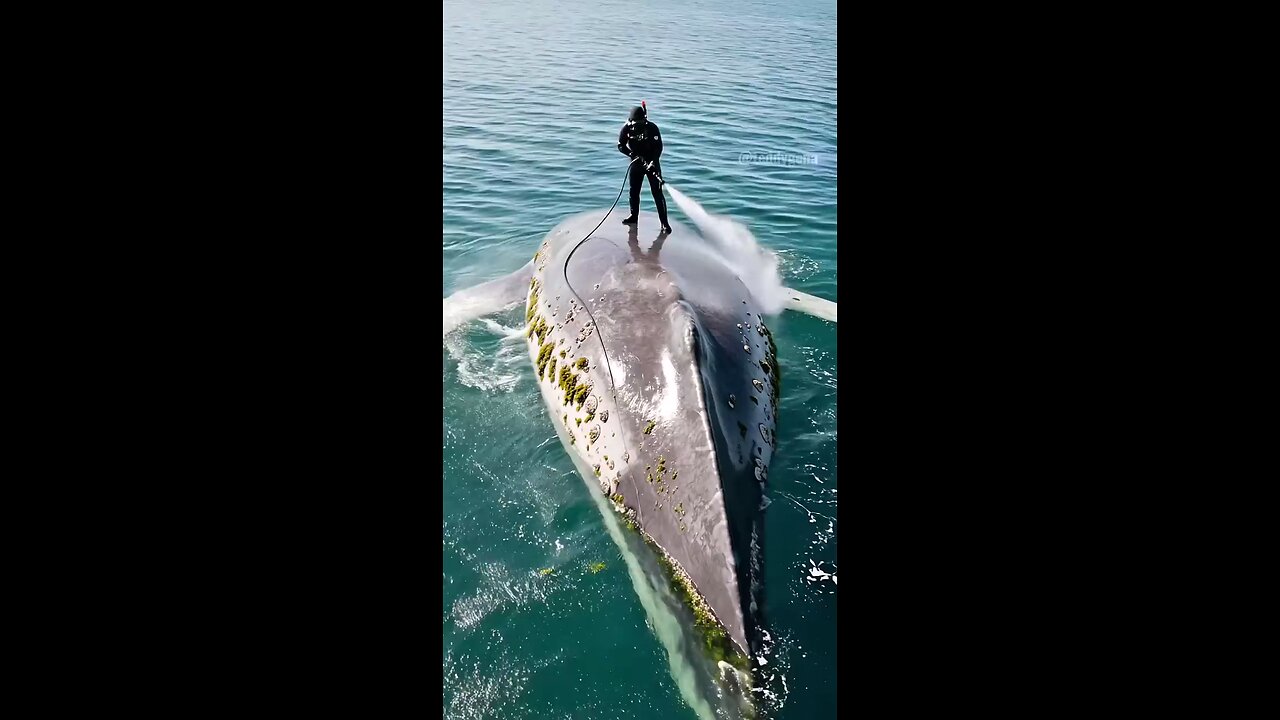 📹 Rescue helicopter saving a whale from heavy barnacles
