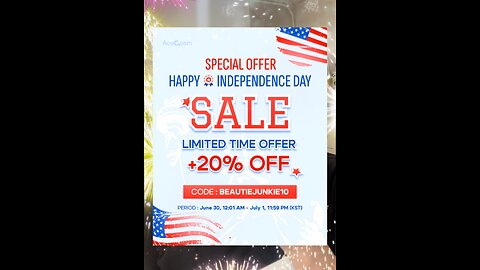 Mark Your Calendars 🇺🇸 For Acecosm 4th of July Sale! [Code: Beautiejunkie10]