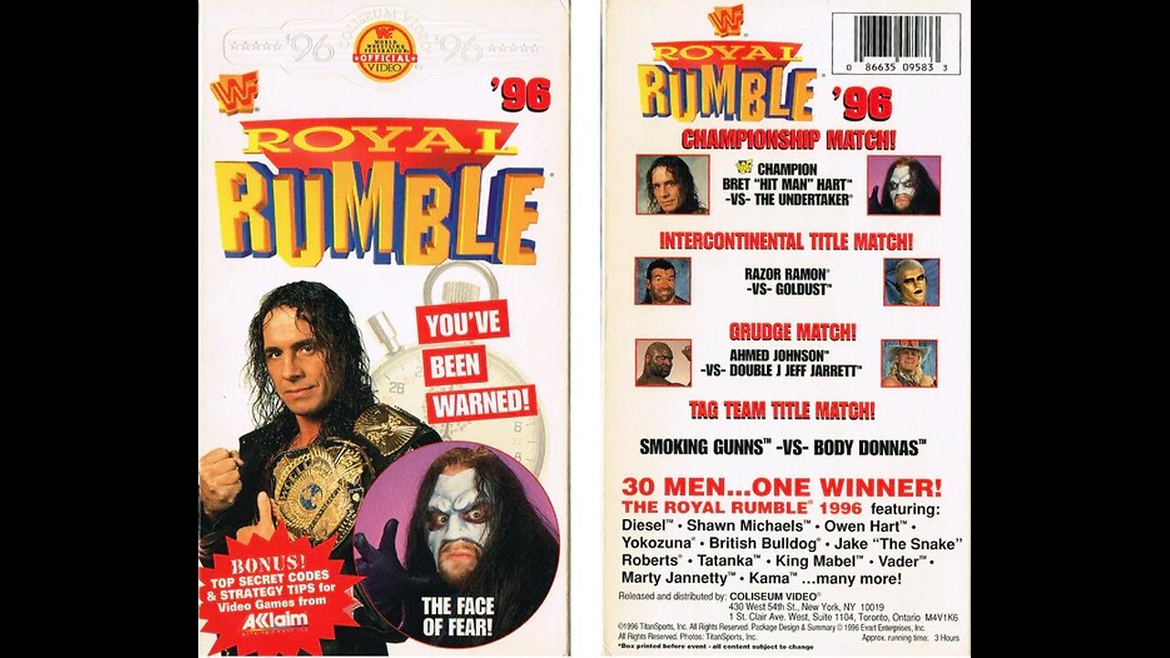 WWF ROYAL RUMBLE + preshow Jan 21 1996