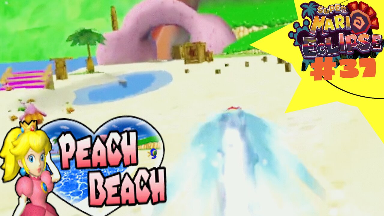 Racing On Peach Beach in Super Mario Eclipse