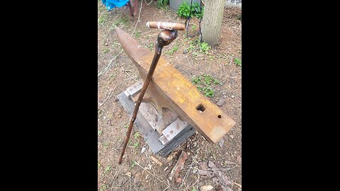 HUGE walking stick made from Michigan hardwood