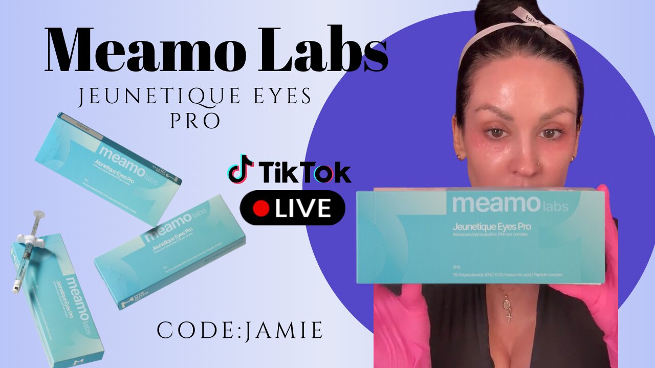 Meamo labs juenetique eyes pro TikTok live stream Meamoshop.com Code: Jamie