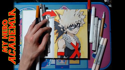 How to Draw Katsuki Bakugo from My Hero Academia from Sketch to Full Color!