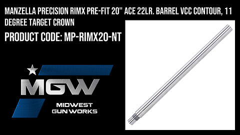 Manzella Precision RimX Pre-Fit 20" ACE 22LR. Barrel VCC Contour - MP-RIMX20-NT