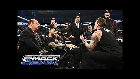 FULL SEGMENT- Roman Reigns, CM Punk and Seth Rollins sign contract- SmackDown, March 28, 2025