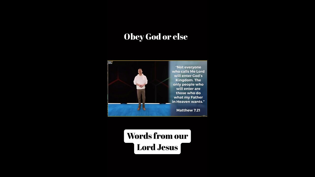 Obey God or else