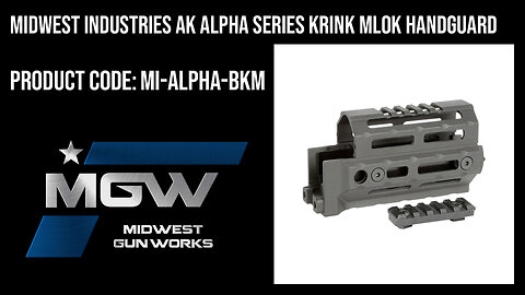 Midwest Industries AK Alpha Series Krink MLOK Handguard - MI-ALPHA-BKM