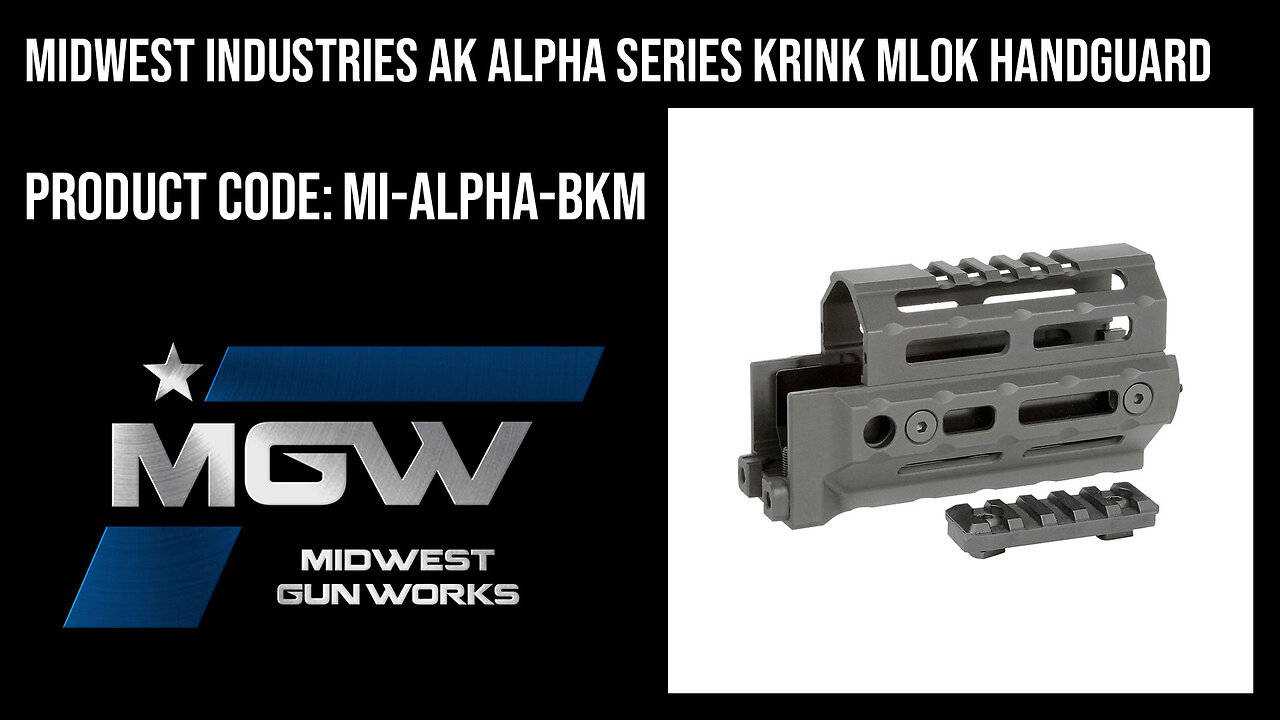 Midwest Industries AK Alpha Series Krink MLOK Handguard - MI-ALPHA-BKM