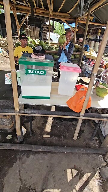 Buko Lady Banter, Coconut Lady in Sagay Public Market 코코넛 사장님에 장난