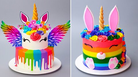 Satisfying Rainbow Dessert Tutorials For Everyone #shorts #satisfying #cake #rainbow #tutorials