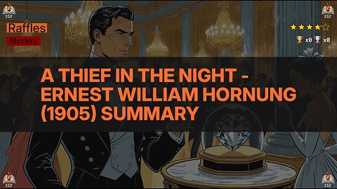 A Thief in the Night - Ernest William Hornung (1905) Summary (Raffles - 3) - 3.73 ⭐️