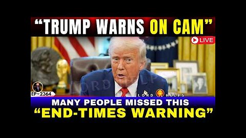 ⚠️END TIMES ALERT!🔴(DONALD TRUMP WARNED ON CAM)👆Prophetic Word Today