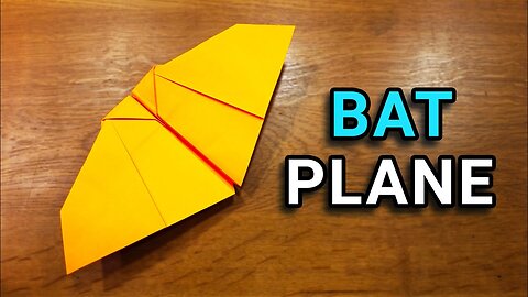 How To Make a Paper Plane That Flies Like a Bat _ Origami Bat Airplane