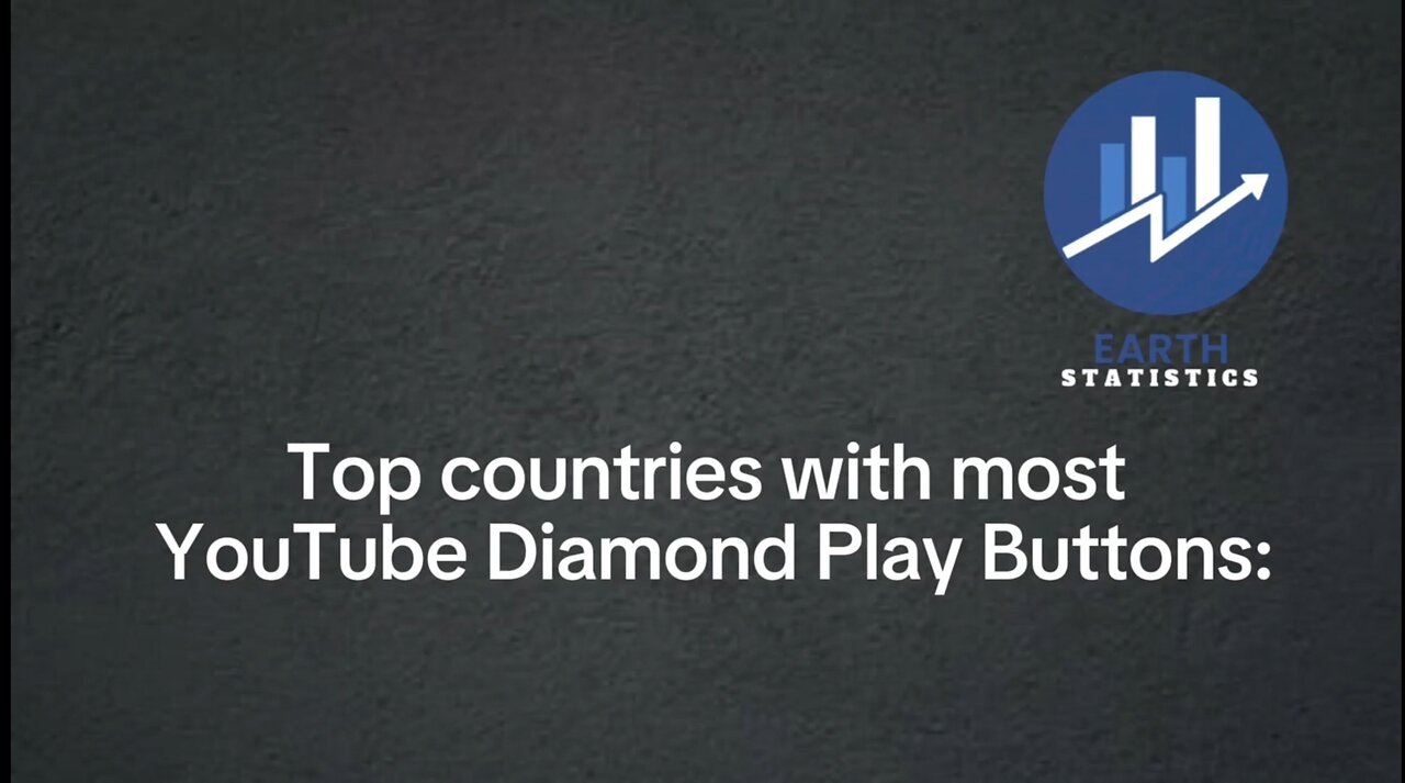 Top countries with most YouTube Diamond Play Buttons
