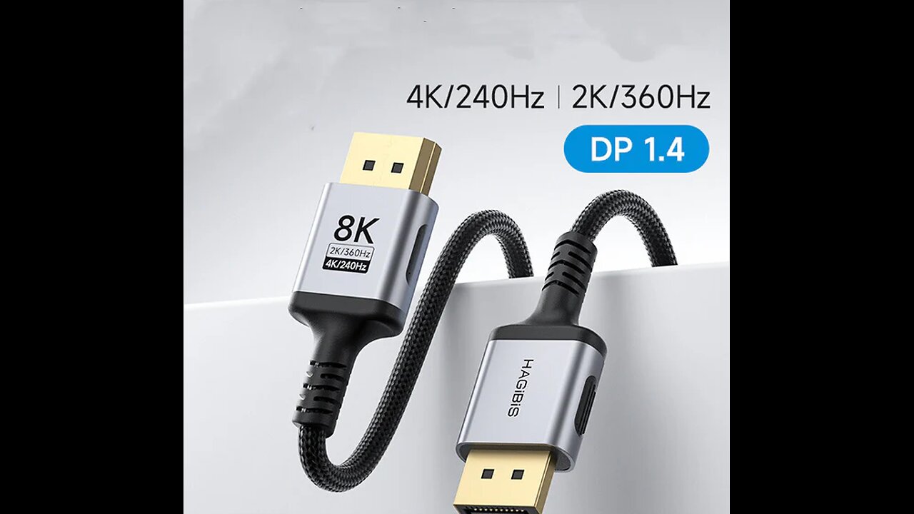 8K Computer Monitor Connection Cable - High Definition