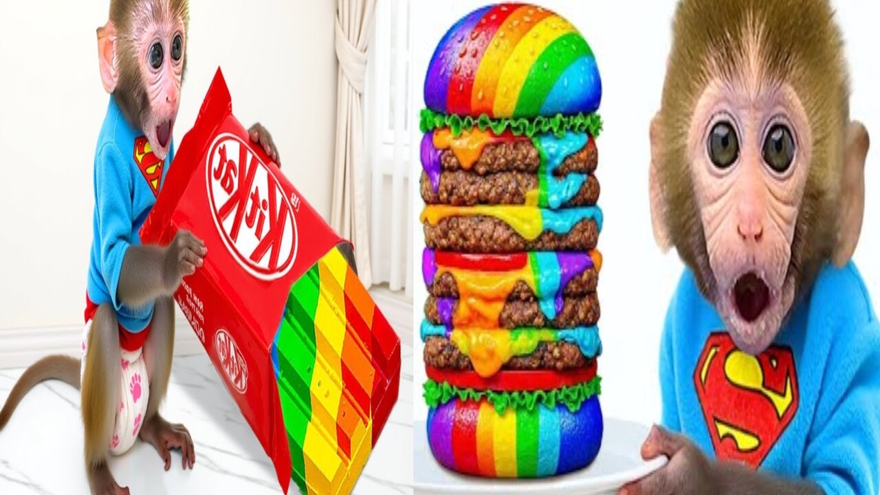 Bonmonkeykiki eating burger and kit kat moment video!?