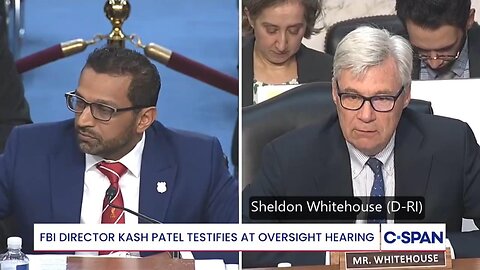 Sheldon Whitehouse (D-RI) questions Kash Patel * 9/16/25
