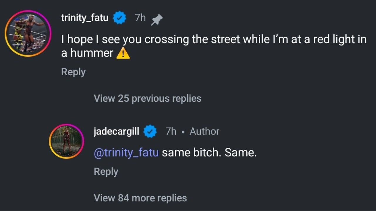 Jade Cargill & Naomi are going at it on social media