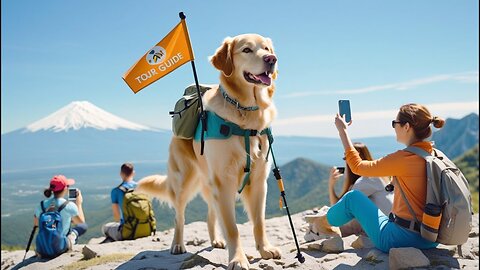 Kind Mama Dog Saves a Little Girl During Her Tour Guide Trip on Mount Fuji🐶👧🗻
