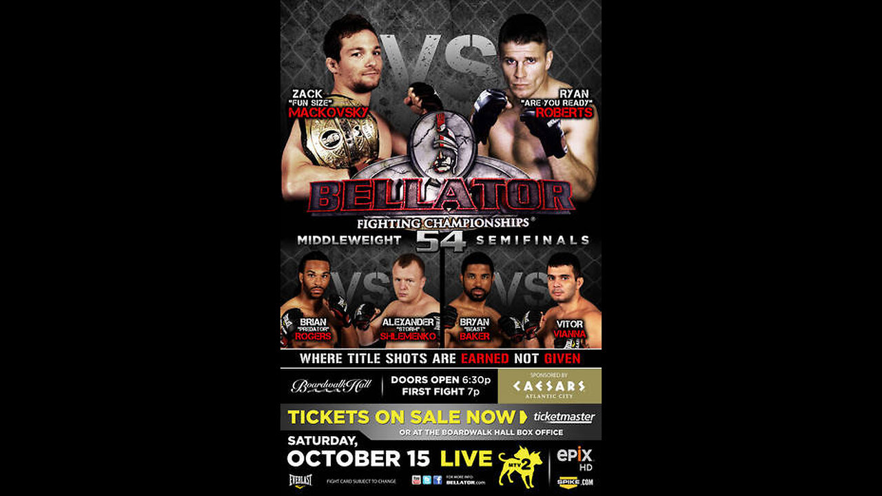Bellator FC 54 - Oct 15 2011 - Boardwalk Hall, Atlantic City, NJ