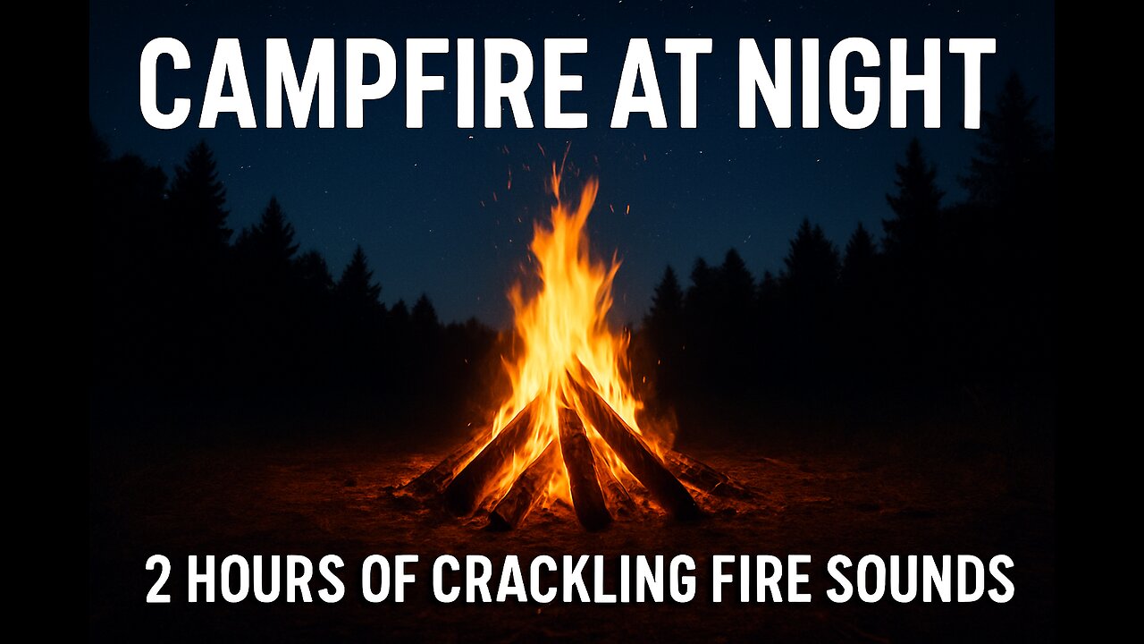 Campfire at Night – 2 Hours of Crackling Fire Sounds for Sleep & Relaxation