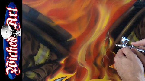 Painting Fire with Createx Paint and Candy2o