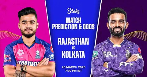RR vs KKR: Match Prediction, Odds & Winning Chances | 26 March 2025#ipl2025 #rrvskkr