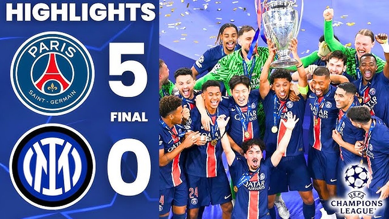 PSG x Inter Milan 5 - 0 Extended Highlights And Goals _ Final 2025