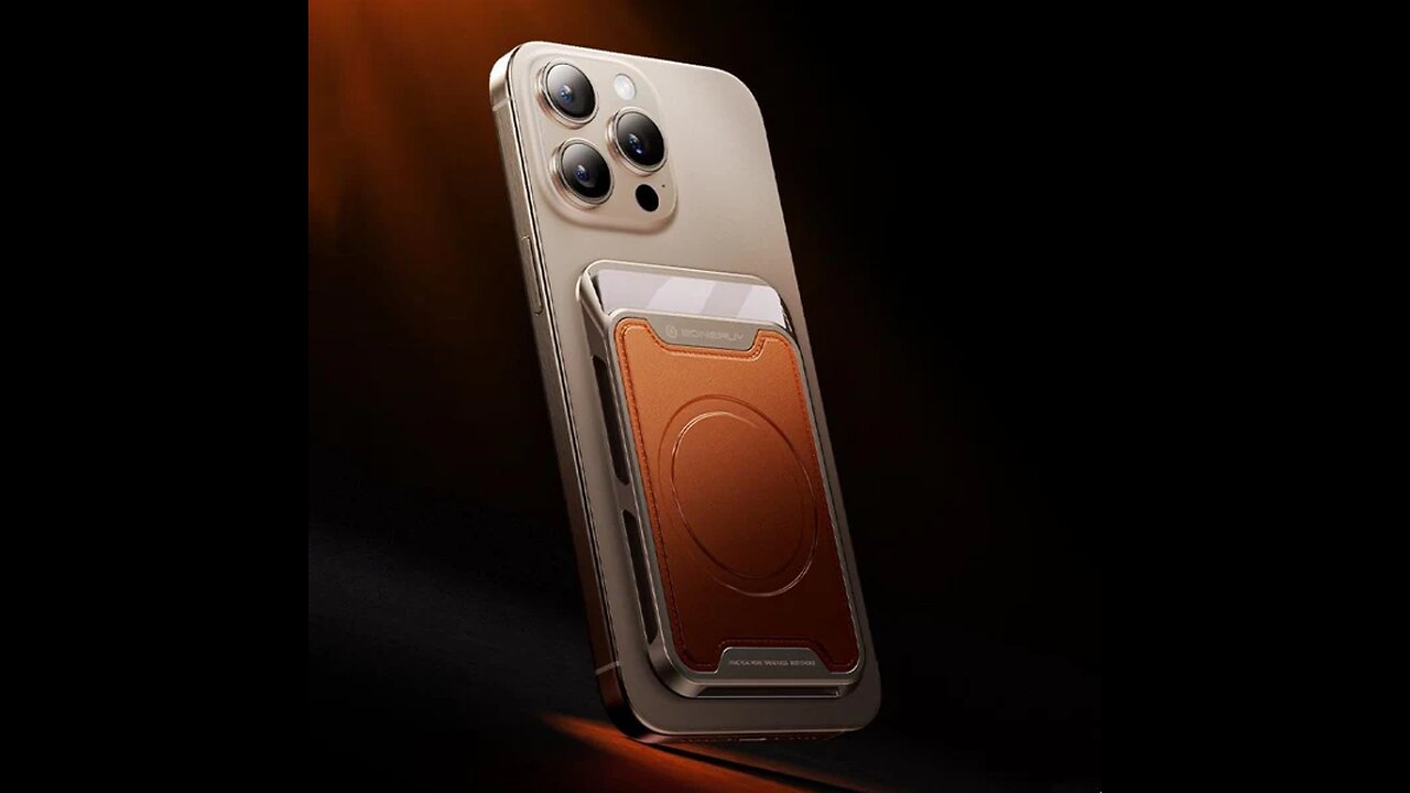 Magnetic Leather Slim Card Holder