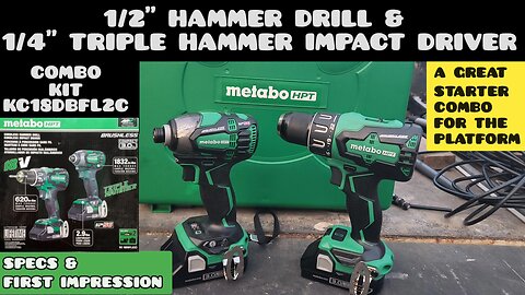 Metabo HPT Hammer Drill & Triple Hammer Impact Driver Combo Kit