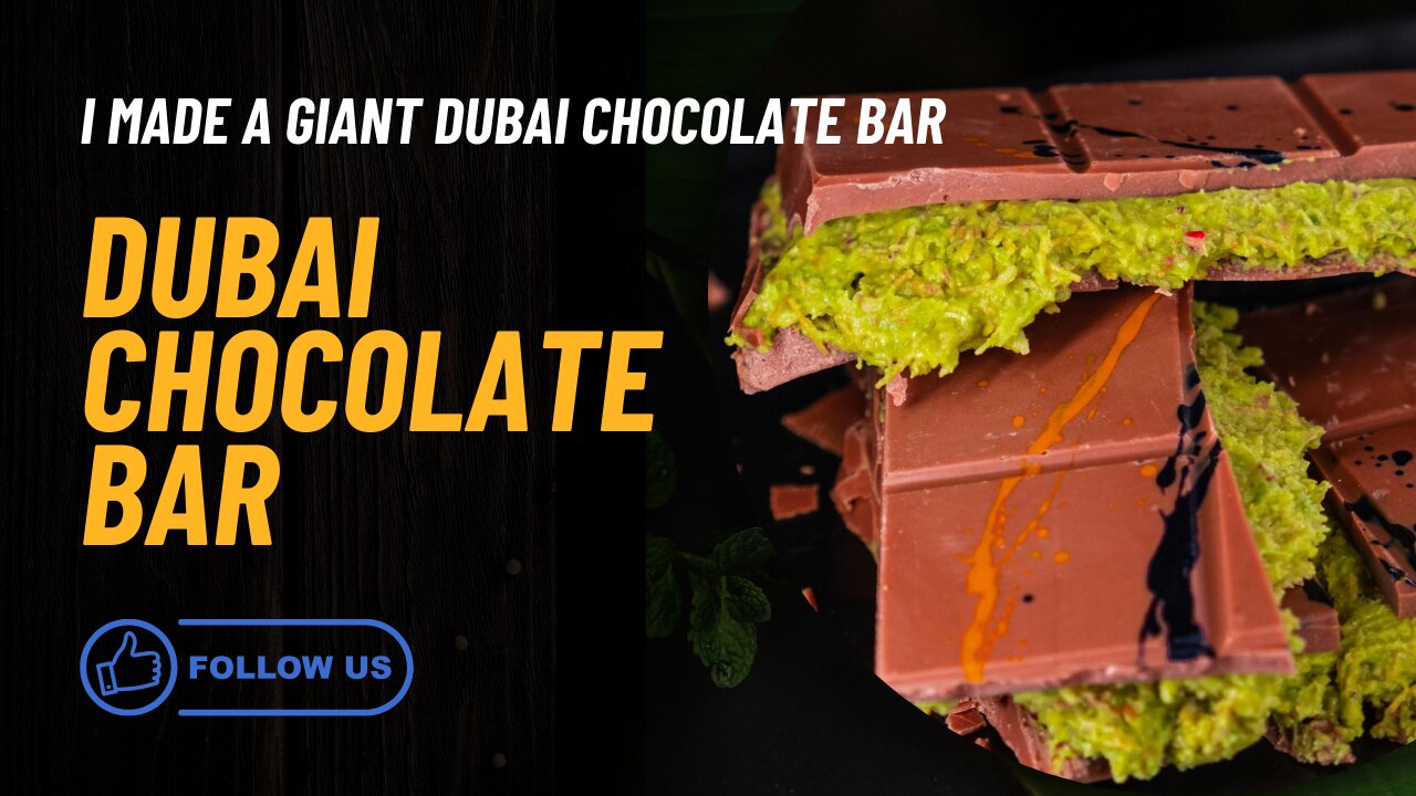 I MADE A GIANT DUBAI CHOCOLATE BAR!🍫