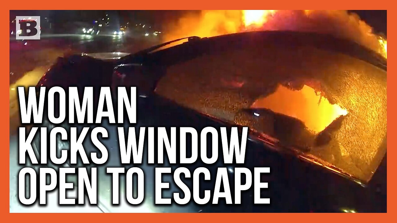 Officer Breaks Window to Save Woman Whose Hair Was on Fire from Burning Car