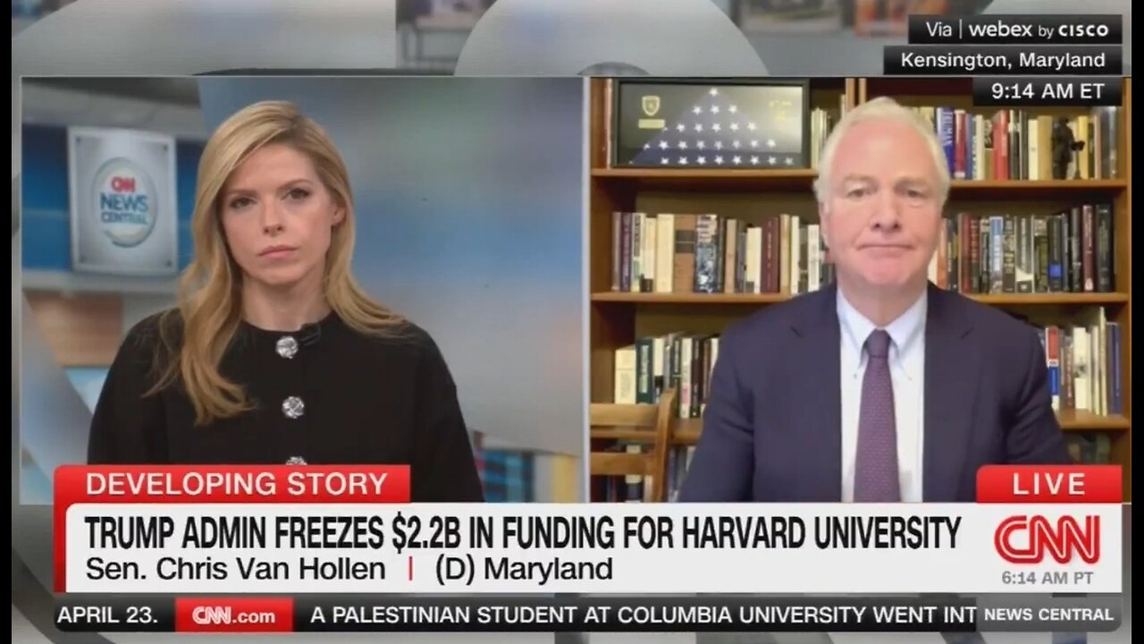 Sen Van Hollen: Harvard’s Pro-Hamas Protestors Protected Under Free Speech