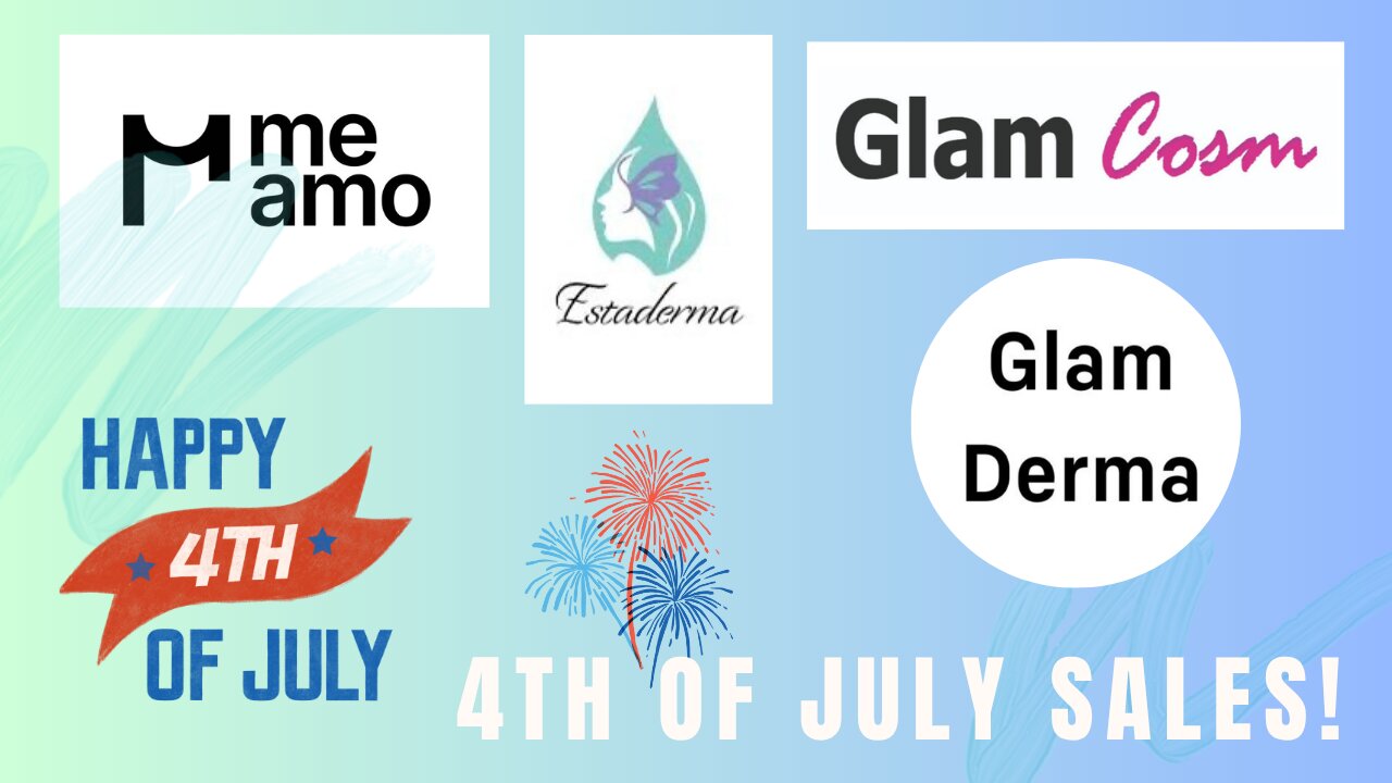 Sales for days?! 🎉 Happy 4th of July you Be-Youthiful’s! 🩵 25-40% off at our FAV vendors 👏🔥