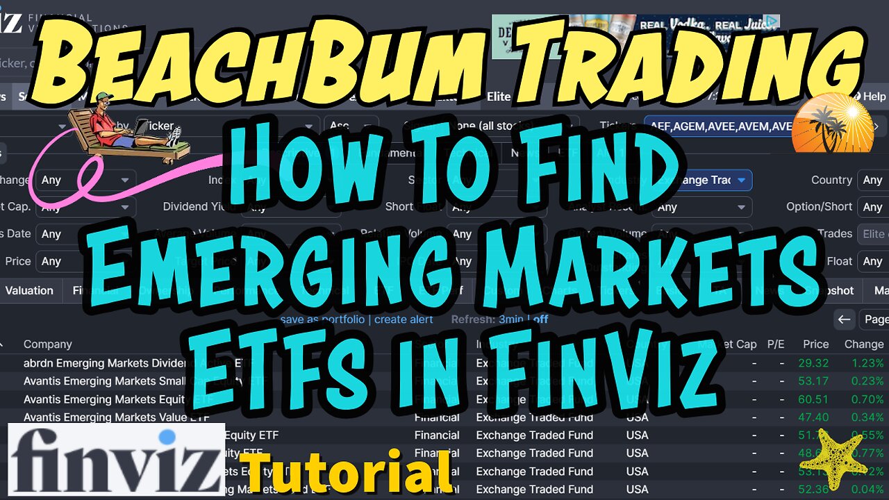 How To Find Emerging Markets ETFs in FinViz | Quick Take