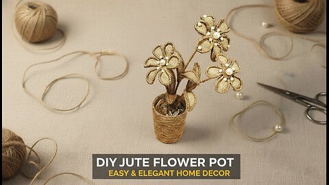 DIY Jute Rope Flower & Vase Set 💐 | Full Home Decor Project