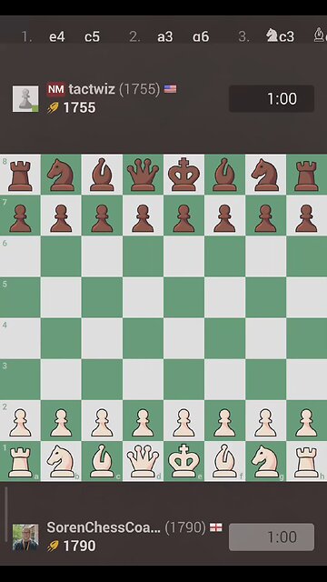 Beating an NM with Sicilian Mengarini