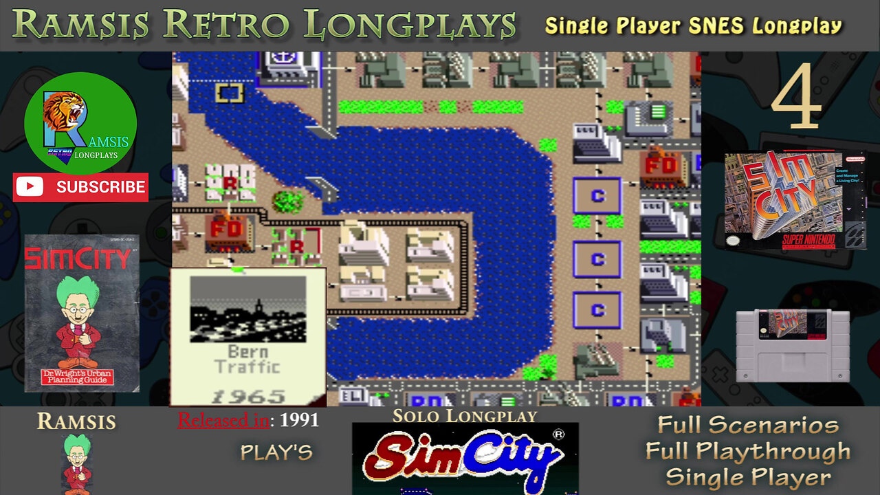 SimCity | SNES | 1991 | Scenario #2 Bern | Retro Longplay | Episode 4