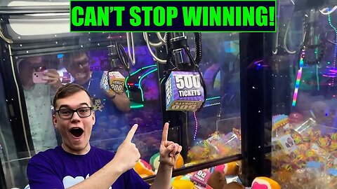 Can't Stop Winning At Arcade Claw Machine!