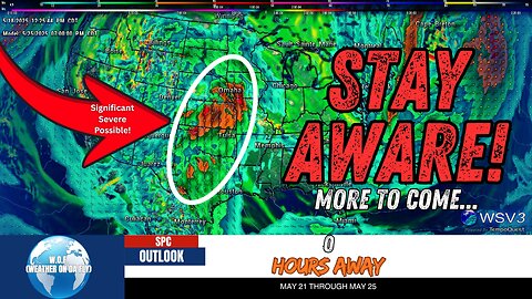 ⚠️ Severe Storm Risk To Continue: Plains & High Plains! May 21-25 Outlook.