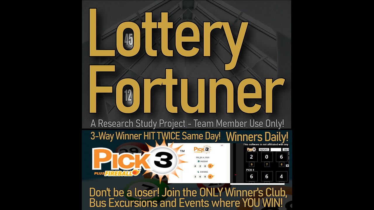 Lottery Fortuner: Virtual Event 7-6-2025