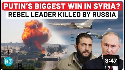 "Russian Airstrike Kills HTS Chief Al-Julani, Ending Syria War; US had $10 Mn Bounty on Him"