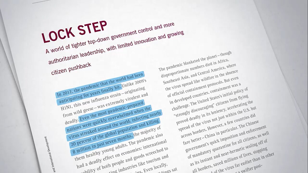 The Lock Step Plan of 2010 and Event 201 in 2019
