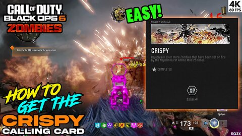 How to Get the CRISPY Calling Card 🔥 CALL OF DUTY: BLACK OPS 6 ZOMBIES