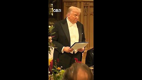 🚨Breaking: U.S President Trump delivered a speech at a state banquet and describes the UK and US