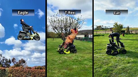 How different animals would mow the lawn.
