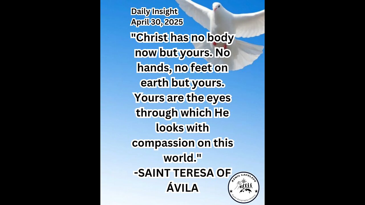 Daily Insight April 30, 2025 #faith #Saints #Insight