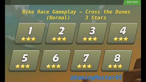 Bike Race Gameplay - Cross the Dunes (Normal)