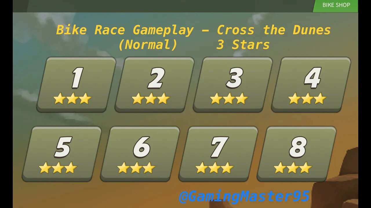 Bike Race Gameplay - Cross the Dunes (Normal)